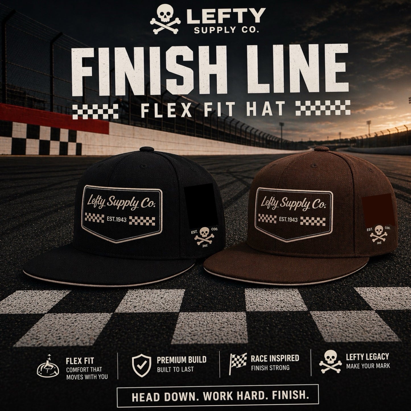 The Lefty finish line hat